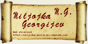 Miljojka Georgijev vizit kartica